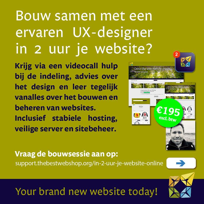 Bouw je website in 2 uur! Samen met een UX-designer!